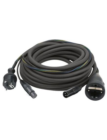 DAP-Audio FP09 - Schuko/XLR F - Schuko/XLR M 15 m Audio / Power, Black jacket